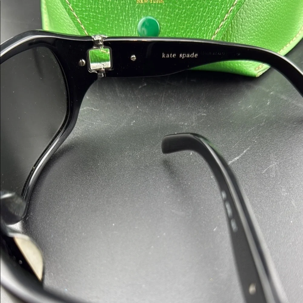 Kate Spade Black Sunglasses with Green Case